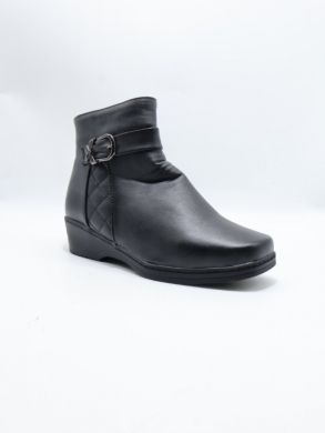 Botki damskie ocieplane na koturnie (36-41) 2202 BLACK