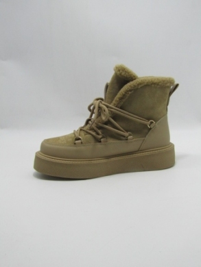 Botki damskie ocieplane na płaskim (36-41) 8353-5 KHAKI