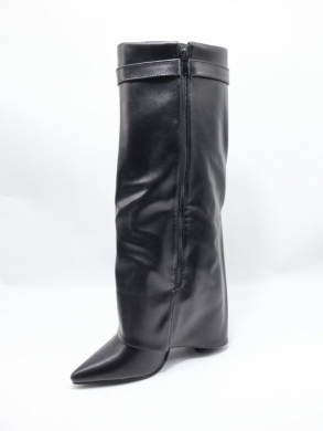 Kozaki damskie na obcasie (36-41) 8623 BLACK