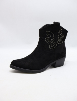 Botki damskie na obcasie (36-41) 9518-GA BLACK