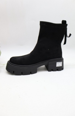 Botki damskie na płaskim (36-41) AM7565 BLACK