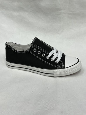 Trampki damskie na płaskim (36-41) 7-B16C BLACK