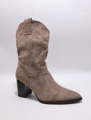 Botki damskie ocieplane na obcasie (36-41) C918 KHAKI