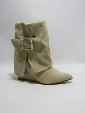 Kozaki damskie na koturnie (36-41) 1690A BEIGE