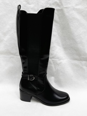 Kozaki damskie ocieplane na obcasie (36-41) UK103 BLACK