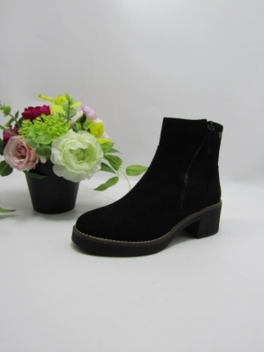 Botki damskie ocieplane na obcasie (36-41) 1986-2 BLACK