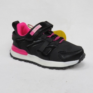 Buty sportowe dziewczęce (26-31) E153 BLACK/PEACH