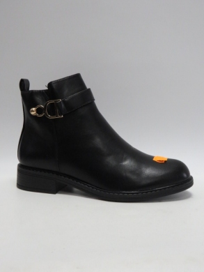 Botki damskie ocieplane na płaskim (36-41) 888-55 BLACK