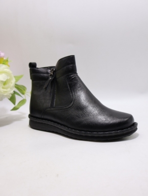 Botki damskie ocieplane na płaskim (36-41) CC1007-1 BLACK