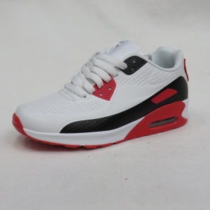 Buty sportowe damskie na koturnie (36-41) D014-325 WHITE/BLACK/RED