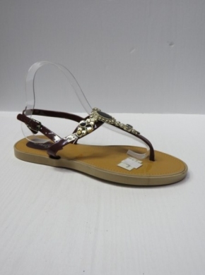 Sandały damskie na płaskim (36-41) B-55C BROWN