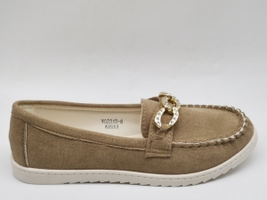 Mokasyny damskie na płaskim (36-41) YG2312-6 KHAKI