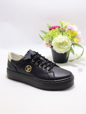 Buty sportowe damskie na płaskim (36-41) TH002 SKO BL/GOLD