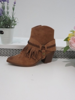 Botki damskie na obcasie (36-41) 9573A CAMEL