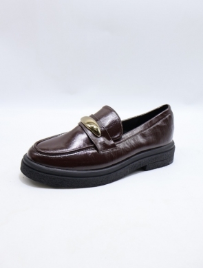 Mokasyny damskie na płaskim (36-41) 5285 BROWN