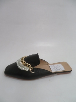 Klapki damskie na płaskim (36-41) 1608 BLACK