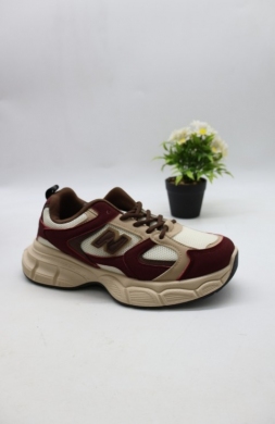 Buty sportowe damskie na płaskim (36-41) 23016 BE/WINE