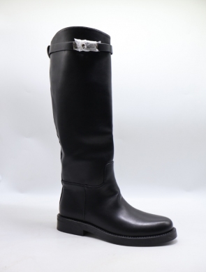 Kozaki damskie na płaskim (36-41) K636 BLACK