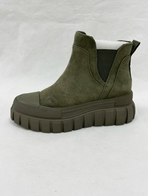 Botki damskie na płaskim (36-41) F1015 ARMY GREEN