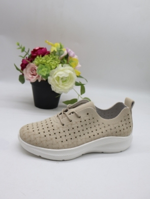 Buty sportowe damskie na płaskim (36-41) 8-161 BEIGE