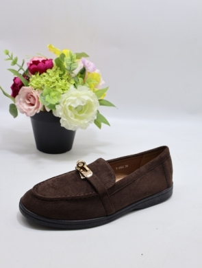 Mokasyny damskie na płaskim (36-41) V-984 BROWN