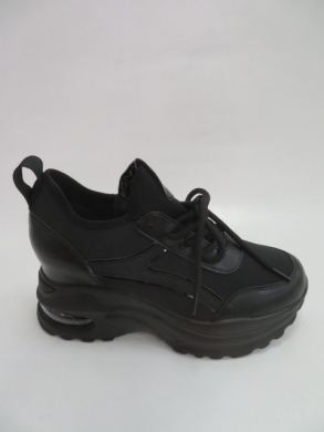 Buty sportowe damskie na koturnie (36-41) AB123 BLACK