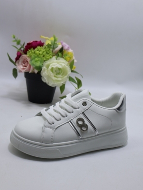 Buty sportowe damskie na płaskim (37-41) AD871 SILVER
