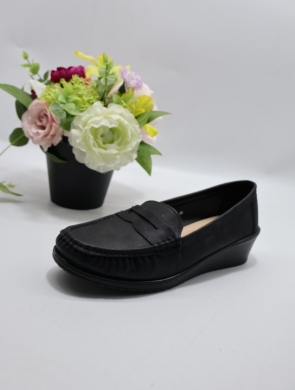 Mokasyny damskie na koturnie (36-41) QQ-8 BLACK