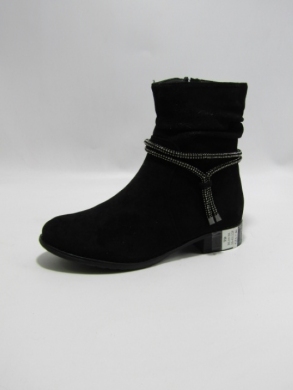Botki damskie ocieplane na płaskim (36-41) BL69 BLACK
