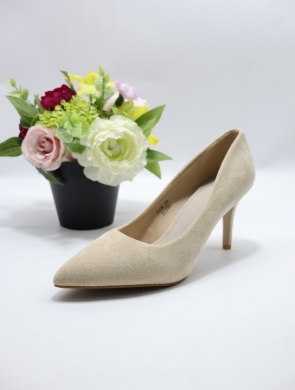 Czółenki damskie na obcasie (36-41) XJK06 BEIGE
