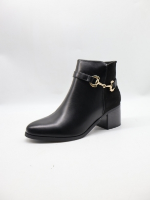 Botki damskie ocieplane na obcasie (36-41) 68168 BLACK