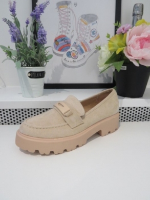 Mokasyny damskie na koturnie (36-41) 3984 BEIGE