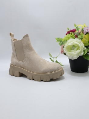 Botki damskie na płaskim (36-41) DE323S BEIGE