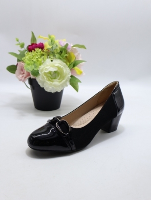 Czółenki damskie na obcasie (36-41) 2804-2 BLACK