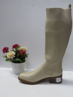 Kozaki damskie na płaskim (36-41) 2102 BEIGE