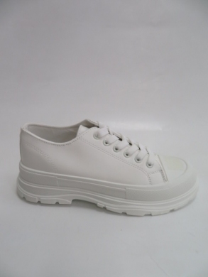Trampki damskie na płaskim (36-41) QL-9 WHITE