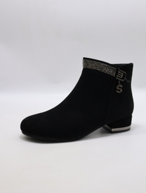 Botki damskie ocieplane na obcasie (36-41) DX2329 BLACK