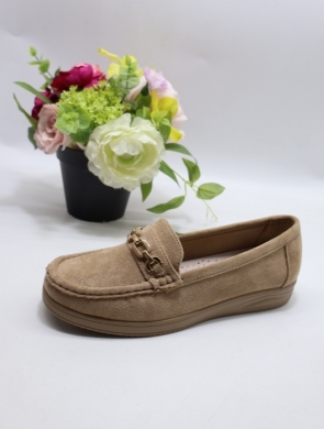 Mokasyny damskie na płaskim (36-41) 5439 KHAKI