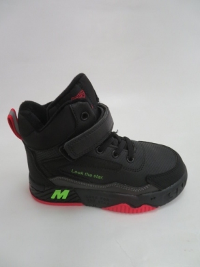 Botki chłopięce ocieplane (26-31) P680 BLACK/RED