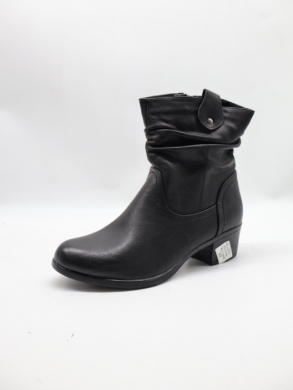 Botki damskie ocieplane na obcasie (36-41) 8681-1 BLACK