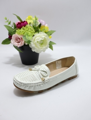 Mokasyny damskie na płaskim (36-41) ANWL-23-2 WHITE