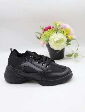 Buty sportowe damskie na płaskim (36-41) LA212 BLACK