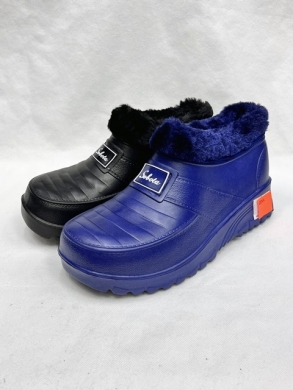 Kalosze damskie ocieplane (37-42) D600-1 BLACK/NAVY