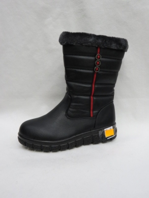 Kozaki damskie ocieplane na płaskim (36-41) J25-1 BLACK
