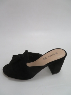 Klapki damskie na obcasie (36-41) 1-112 BLACK