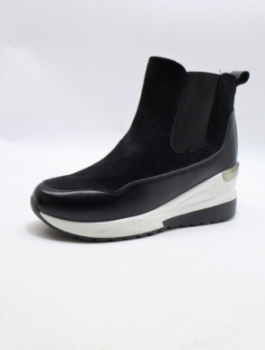 Botki damskie ocieplane na koturnie(36-41) JH-B001 BLACK