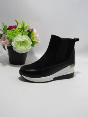 Botki damskie ocieplane na koturnie (36-41) JH-B001 BLACK