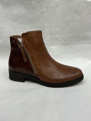Botki damskie ocieplane na płaskim (36-41) C781 CAMEL