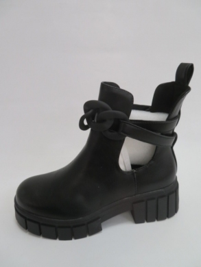 Botki damskie jesienne na płaskim (36-41) RQ426 BLACK