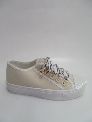 Trampki damskie na płaskim (36-41) 4177-3 BEIGE